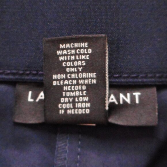 Lane Bryant Pants 16 Blue Cotton Blend Stretch Capri Pockets Slits Casual - Picture 12 of 12